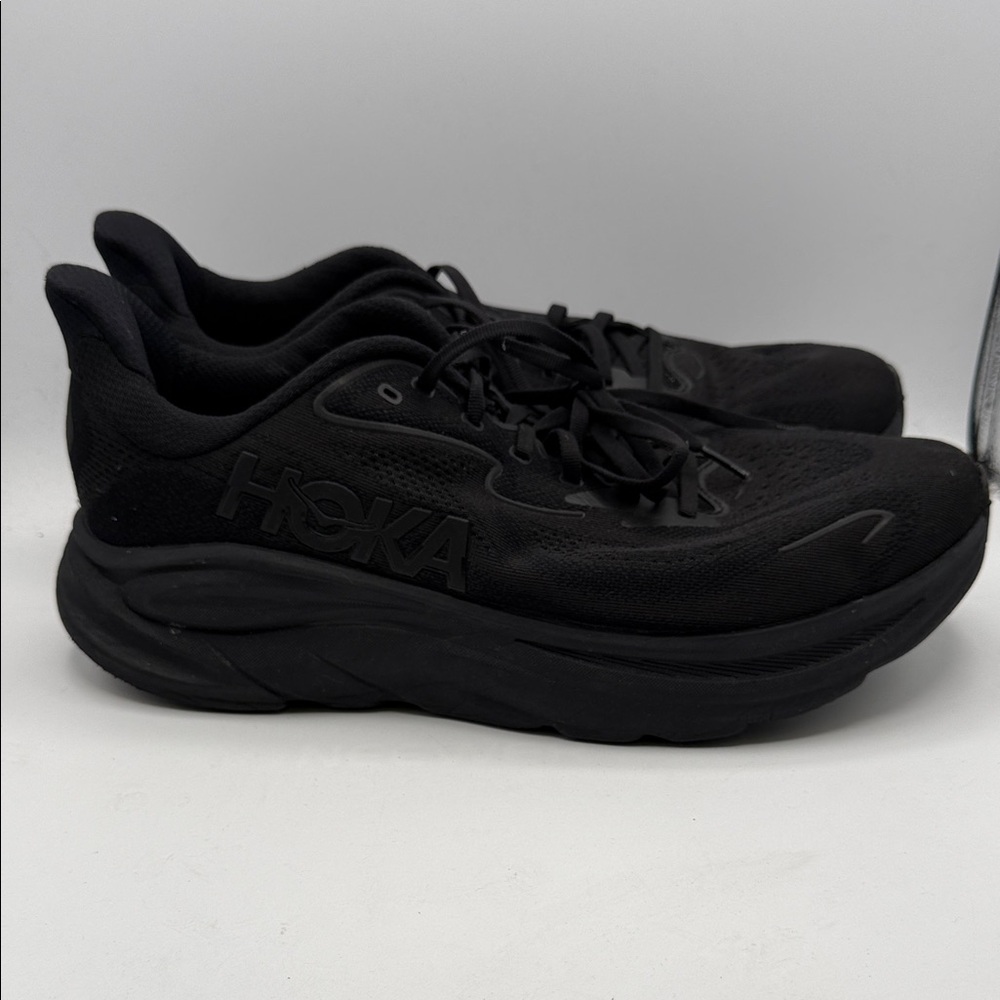 Hoka CLIFTON 10 Men's 12.5 All-Black Athletic Shoes S16